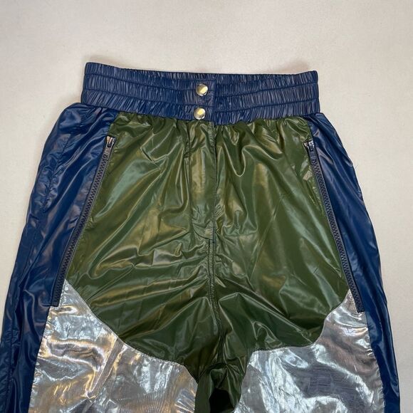 AIELLO By Frankies Bikinis Luminescent Track Pants Women XS Colorblock - Picture 2 of 8